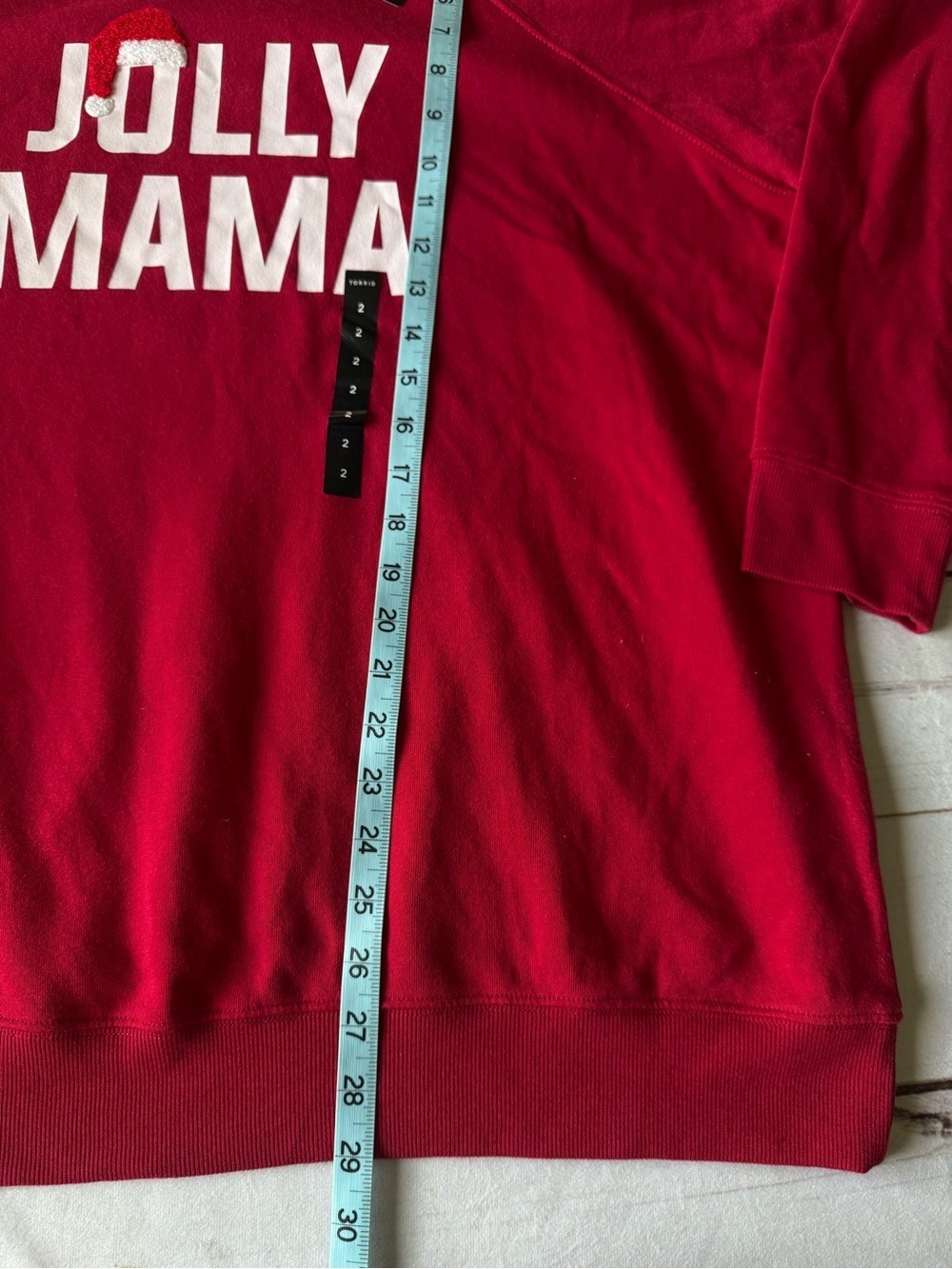 NWT Torrid Jolly Mama Classic Fit Cozy Fleece Sweatshirt Jester Red Size 2X 18-2 - Picture 12 of 16